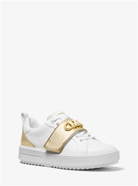 michael kors emmett logo embellished leather sneaker|Emmett Two.